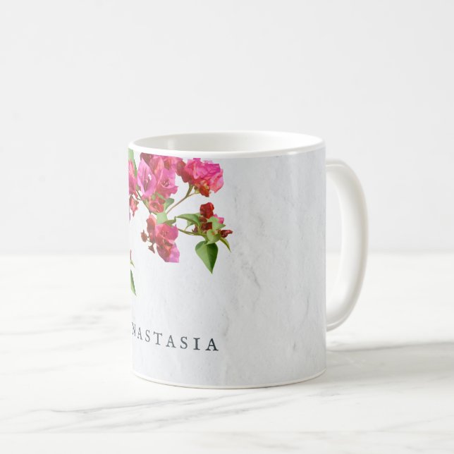 Bougainvillea Floral Mediterranean Greek Island  Coffee Mug (Front Right)