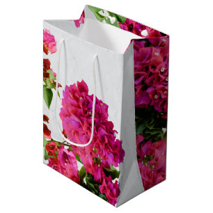 Bougainvillea Floral Mediterranean Greek Island Medium Gift Bag