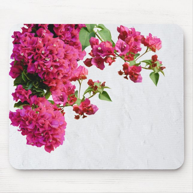 Bougainvillea Floral Mediterranean Greek Island  Mouse Mat (Front)