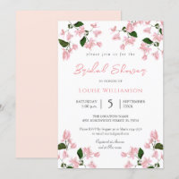 Bougainvillea Flower Bridal Shower Invitation