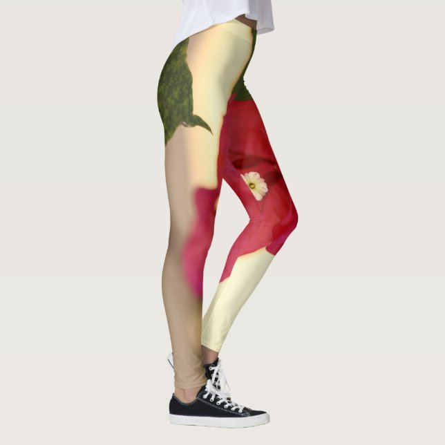 Bougainvillea Flower Picture Leggings (Right)