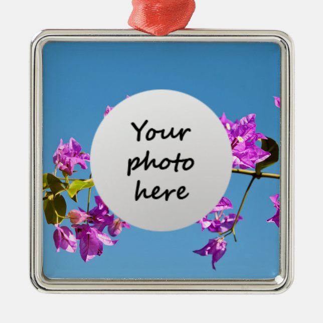 Bougainvillea Flowers Metal Tree Decoration (Front)