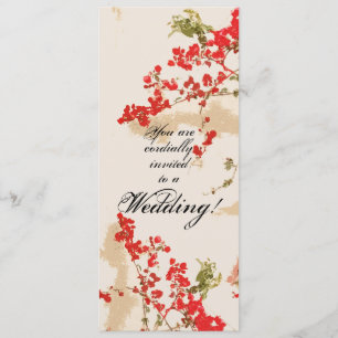 Bougainvillea Flowers Wedding Invitation