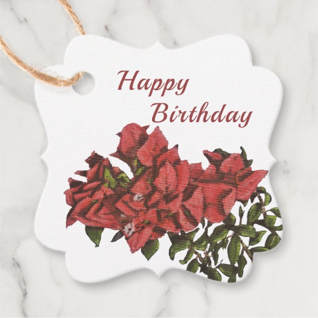 Bougainvillea Gift / Favour Tags (Front)