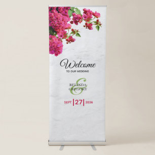 Bougainvillea Greek Island Wedding Welcome Sign