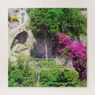 Bougainvillea Growing On Cliff In Positano, Italy Jigsaw Puzzle