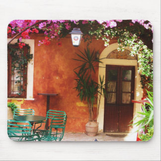 Bougainvillea growing outside a house, Mykonos, Gr Mouse Mat
