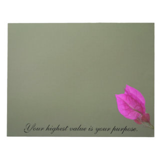 Bougainvillea Inspirational Purpose Quote Notepad