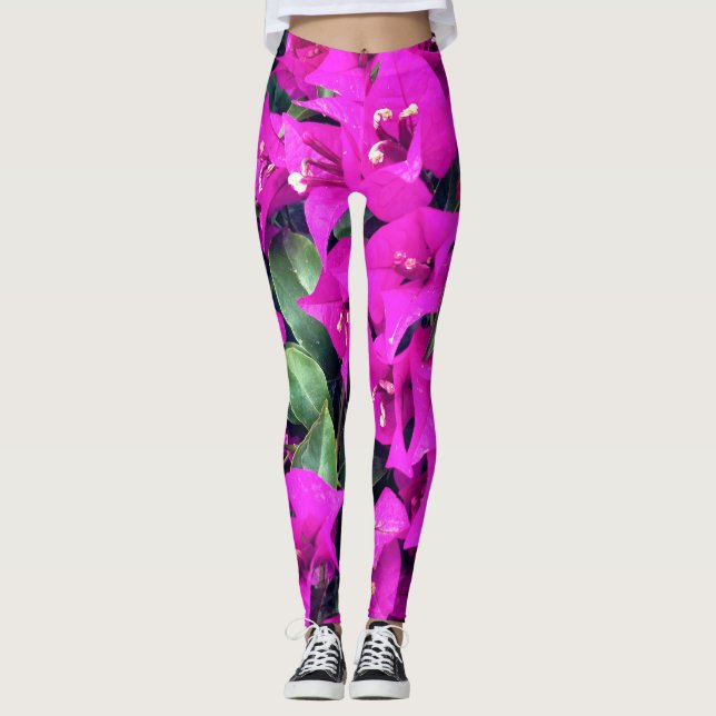 Bougainvillea Leggings (Front)