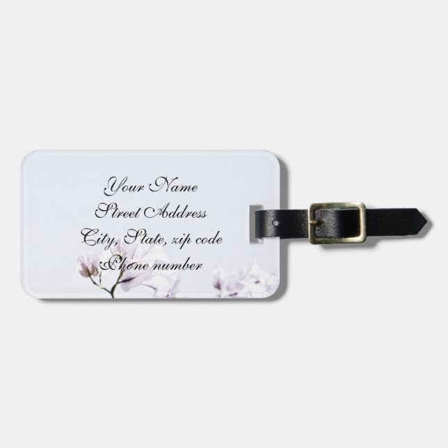 Bougainvillea Luggage Tag (Front Horizontal)