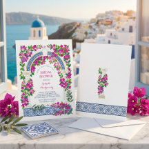 Bougainvillea Mediterranean blue Bridal Shower