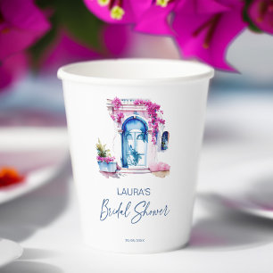 Bougainvillea Mediterranean themed bridal shower Paper Cups