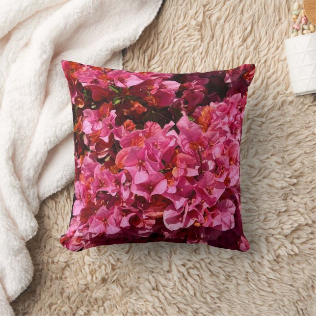 Bougainvillea Pink Tropical Vining Shrub Photo Cushion (Blanket)
