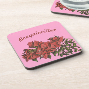 Bougainvillea Plastic Coaster