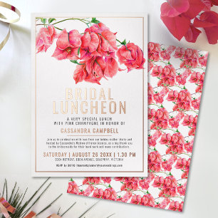 Bougainvillea red coral pink white bridal luncheon