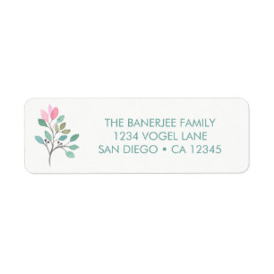 Bougainvillea Return Address Label