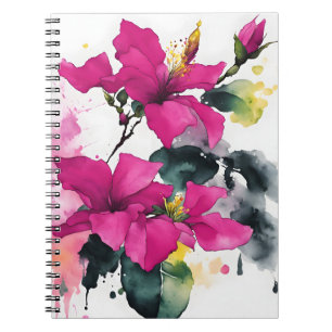 Bougainvillea - Watercolor flowers Notebook