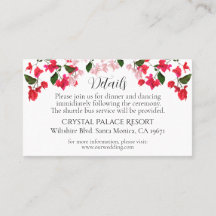 Bougainvillea Wedding Details Enclosure Card