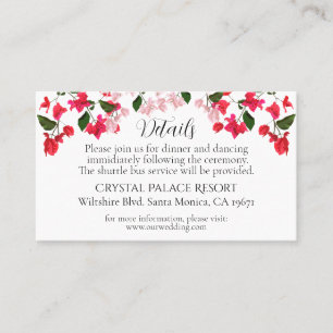 Bougainvillea Wedding Details Enclosure Card