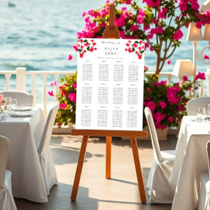 Bougainvillea Wedding Poster seating charts