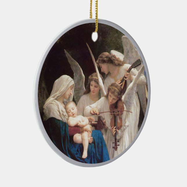 Bougereau Mary Jesus and singing Angels Ceramic Tree Decoration (Right)