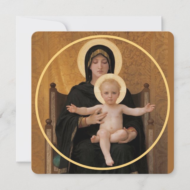 Bougereau Virgin and Child Holiday Card (Front)