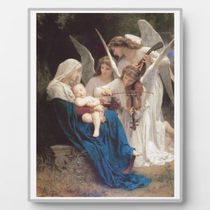 Bougereau Virgin with Angels Christian art  Plaque