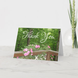 Bough of Pink Roses Thank You Card