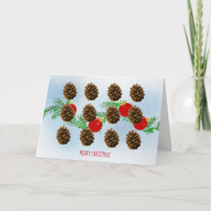 Boughs and Pinecones Christmas Card