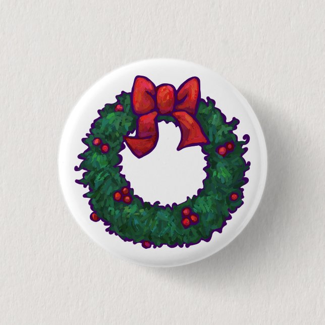 Boughs of Holly 3 Cm Round Badge (Front)