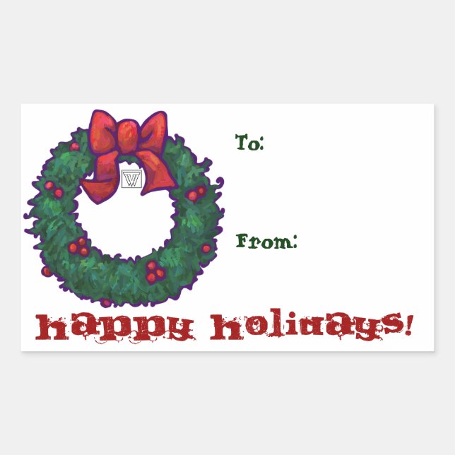 Boughs of Holly Gift Tag (Front)