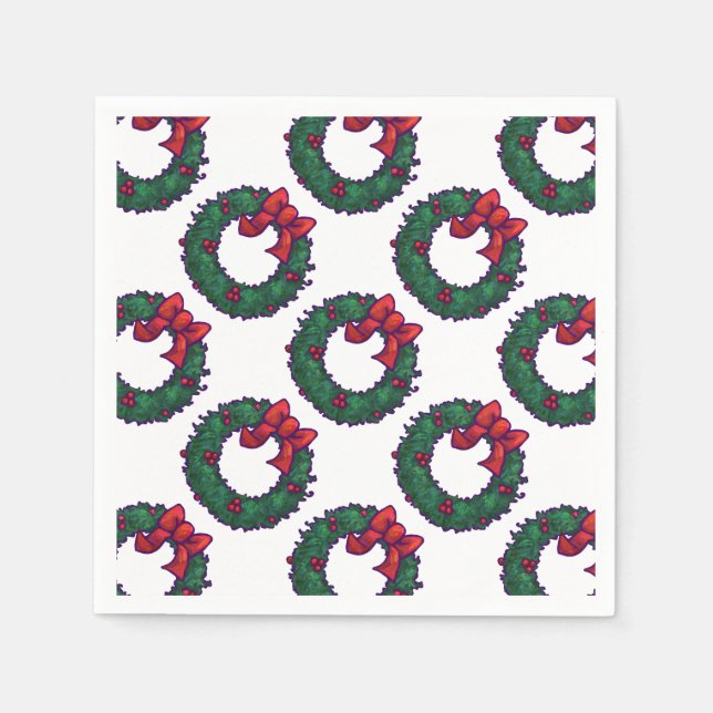 Boughs of Holly Napkin (Front)