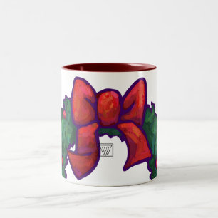 Boughs of Holly Two-Tone Coffee Mug
