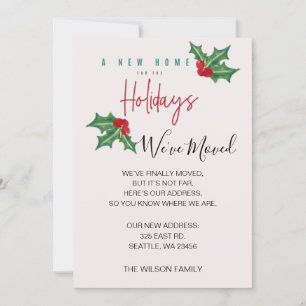 Boughs of Holly We've Moved Holiday Announcement