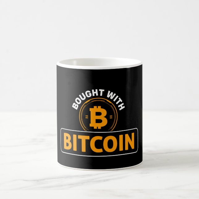 BOUGHT WITH BITCOIN COFFEE  COFFEE MUG (Center)