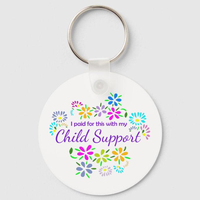 Bought with child support floral keychain (Front)