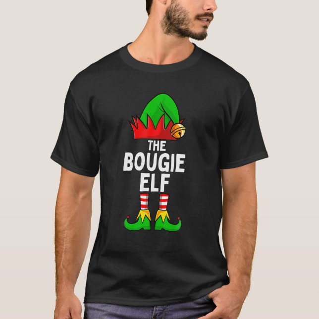 Bougie Elf Matching Family Christmas T-Shirt (Front)