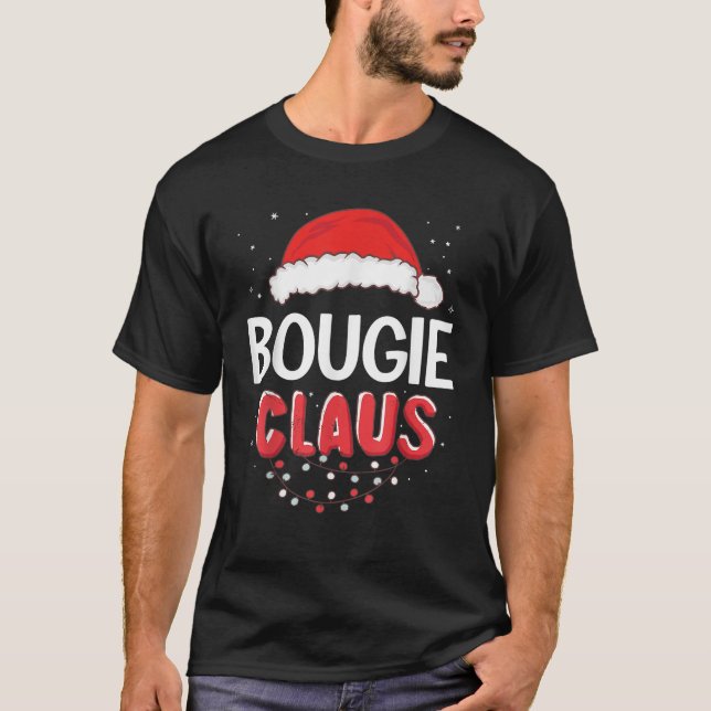 Bougie Santa Claus Christmas Matching Costume  T-Shirt (Front)