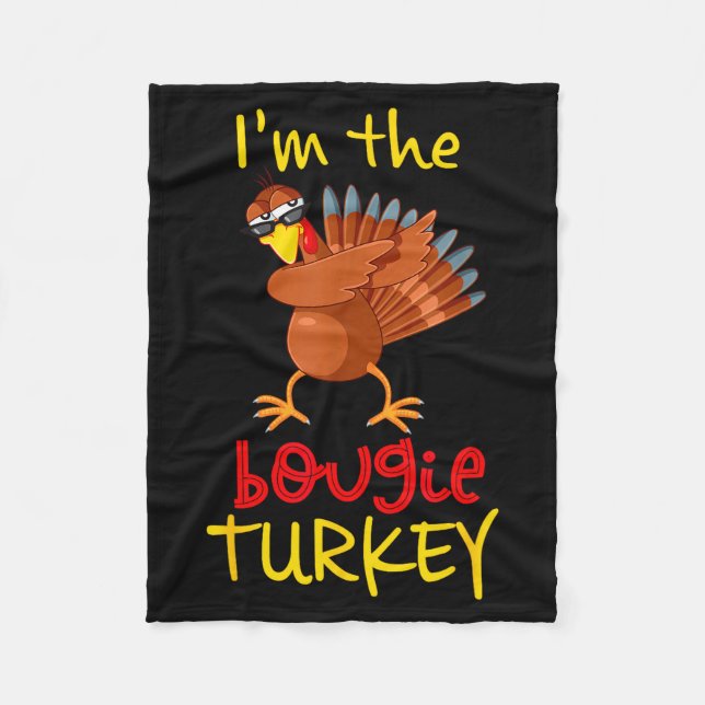 Bougie Turkey Matching Family Group Thanksgiving P Fleece Blanket (Front)