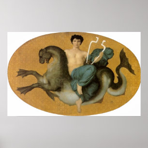 Bouguereau - Arion sur un Cheval Marin Poster