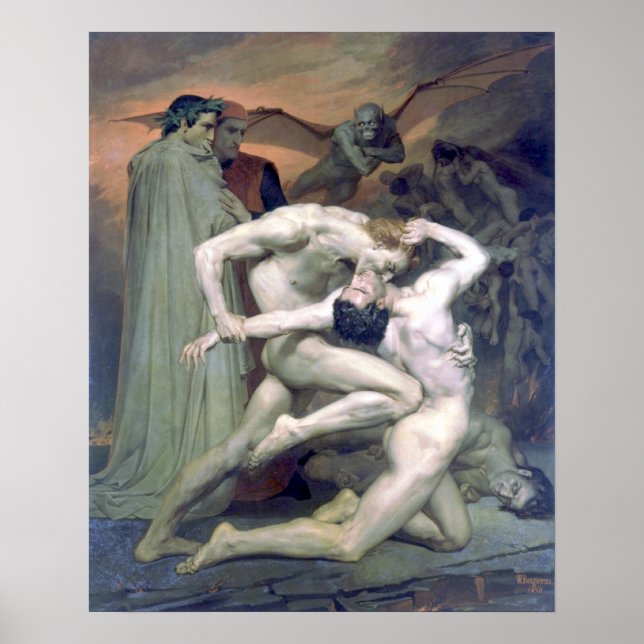Bouguereau - Dante et Virgile au Enfers Poster (Front)