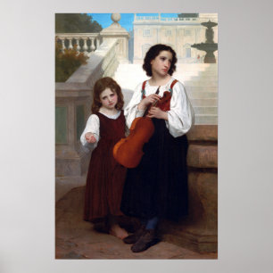 Bouguereau - Far From Home 1867 Poster