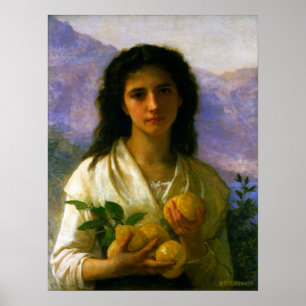 Bouguereau - Girl Holding Lemons Poster