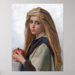 Bouguereau - Girl With A Pomegranate Poster