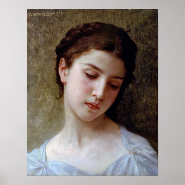 Bouguereau - Head Of A Young Girl 1898 Poster (Front)