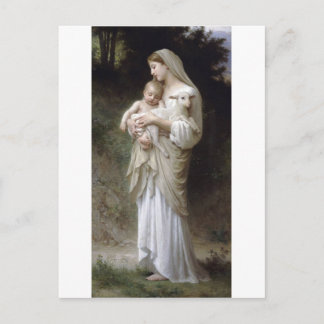 Bouguereau Innocence Lady Child Lamb Postcard