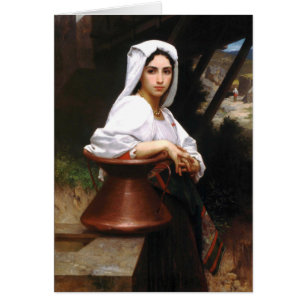 Bouguereau Italian Girl Drawing Water Card