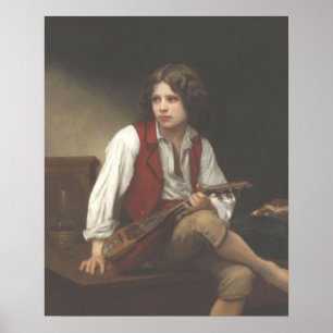 Bouguereau - Italien à la Mandoline Poster