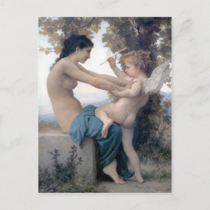 Bouguereau - Jeune Fille se Defendant contre Eros Postcard