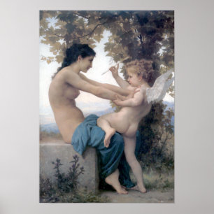 Bouguereau - Jeune Fille se Defendant contre Eros Poster